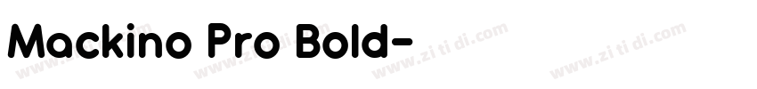 Mackino Pro Bold字体转换